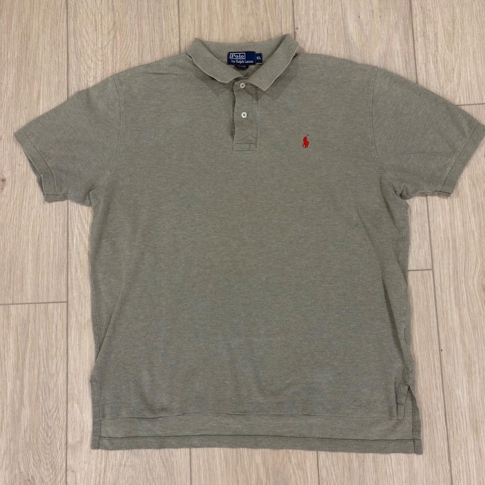 Vintage 90s Polo Ralph Lauren Polo Shirt Mens Large Green Pique Red Pony Size XL